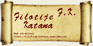 Filotije Katana vizit kartica